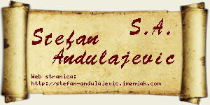 Stefan Andulajević vizit kartica